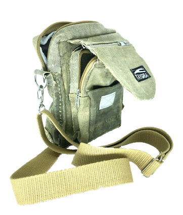 pochete-tiracolo-lona de caminhão reciclada TAYGRA